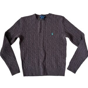 Ralph Lauren Brown Cable Knit Sweater